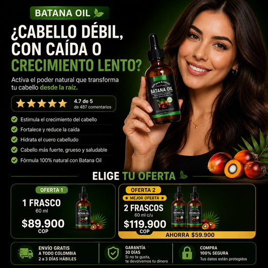 Aceite de batata Premiun®  Cabello más fuerte, con apariencia saludable y brillante.